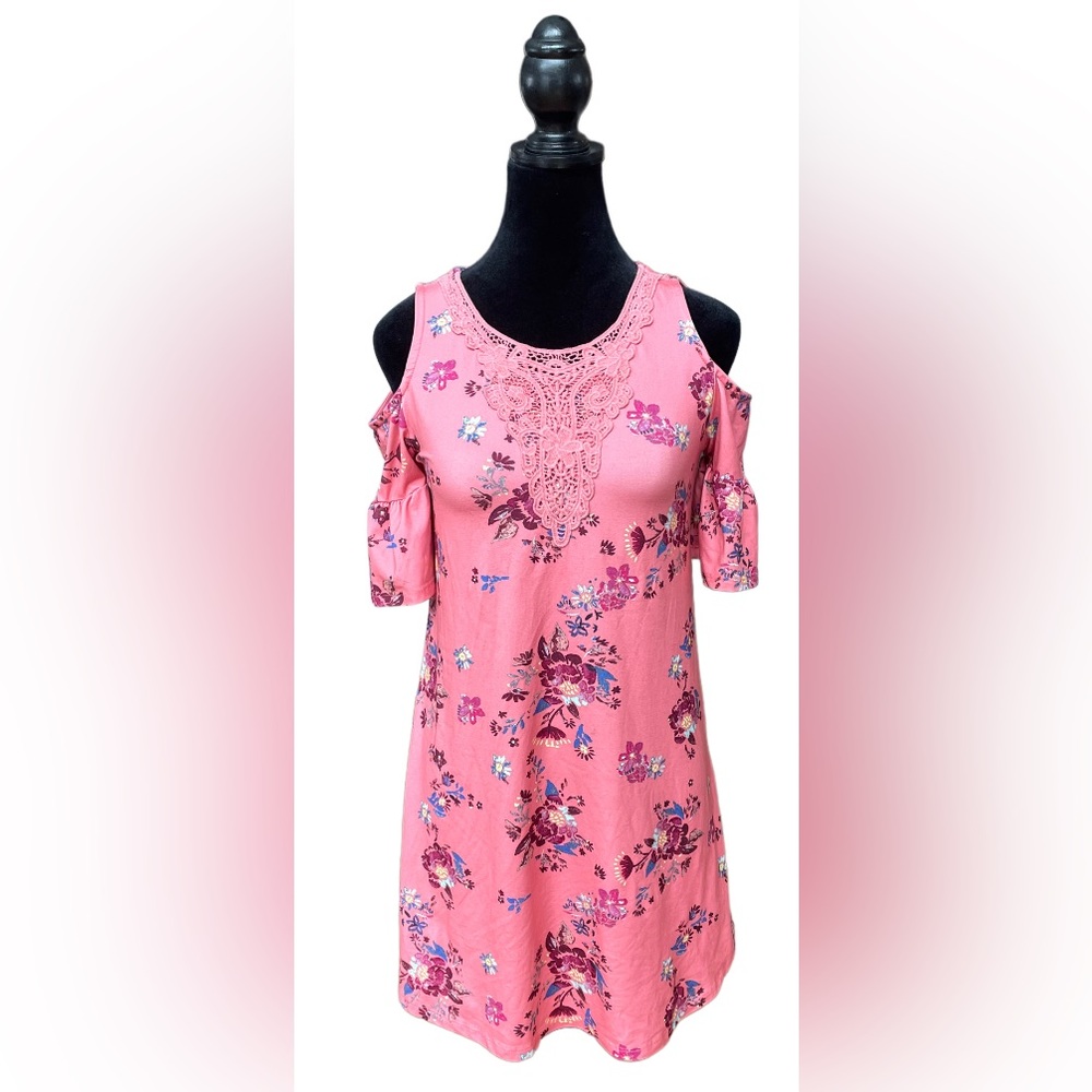 Mudd: Pink Cold Shoulder Dress
